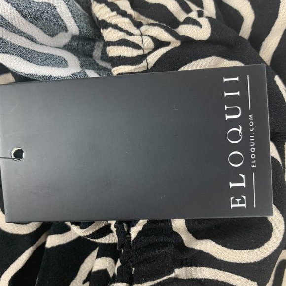 Eloquii Printed Wide Leg Off Shoulder Jumpsuit 24 - Picture 7 of 7